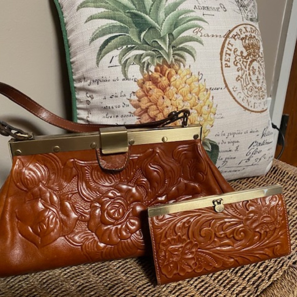 Patricia Nash leather bag and matching wallet